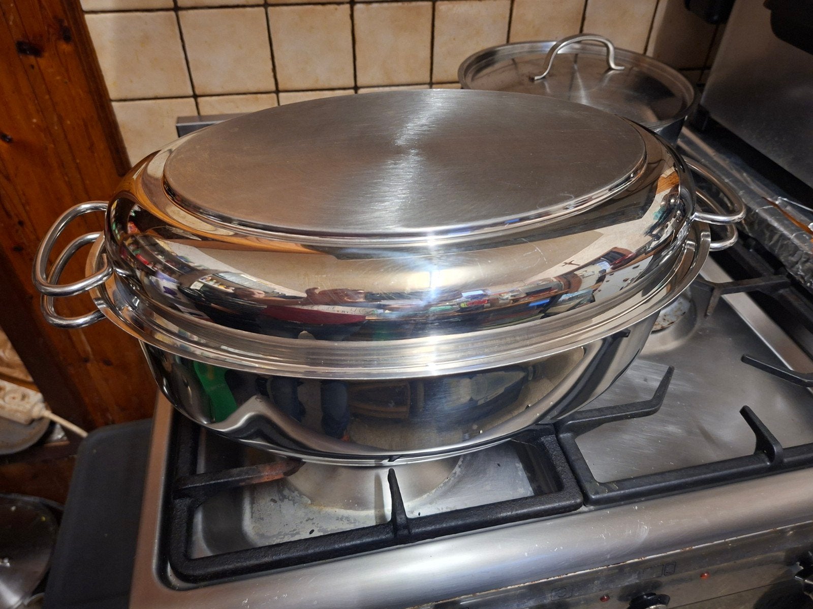 Marmite Inox, Maison & Meubles, Cuisine | Casseroles & Poêles, Inox, Enlèvement, Utilisé, Avec couvercle