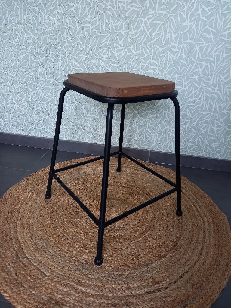 Tabouret style ‘atelier vintage’., Enlèvement, Comme neuf, Bois
