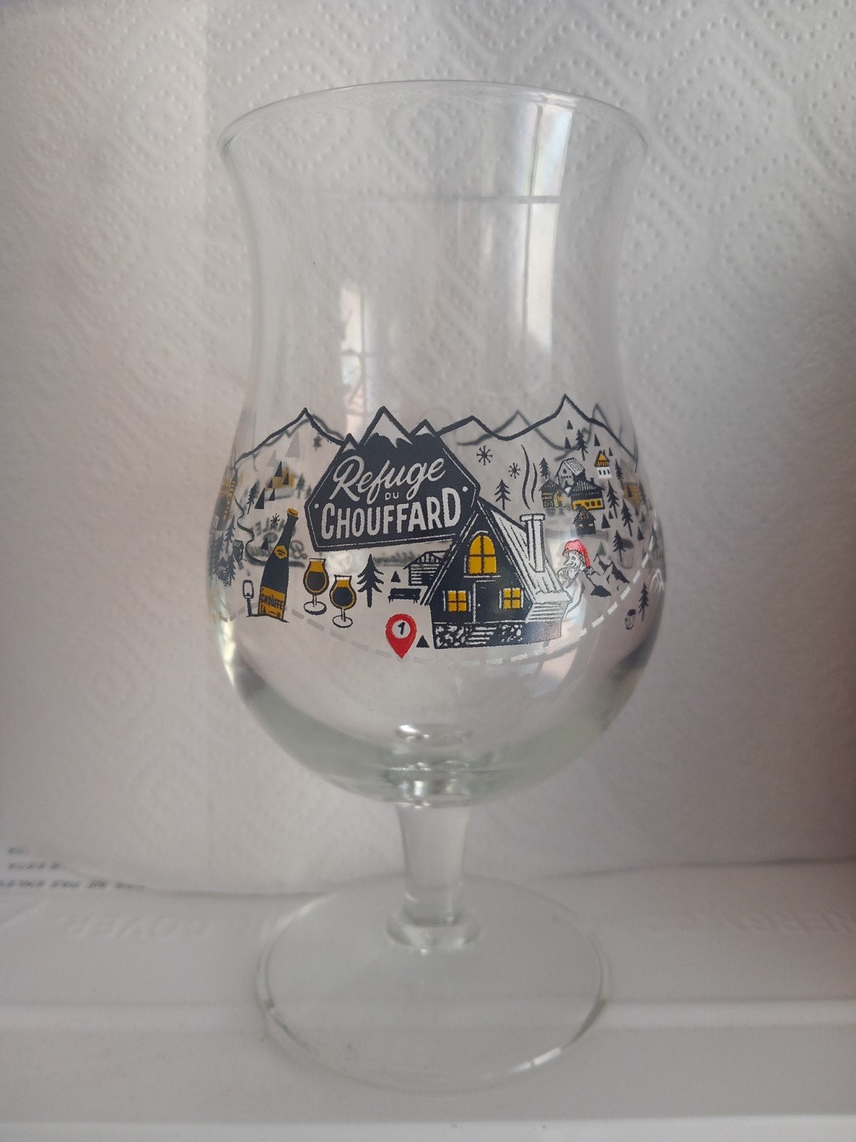 Chouffe Refuge du Chouffard glas, Verzamelen, Biermerken, Ophalen of Verzenden