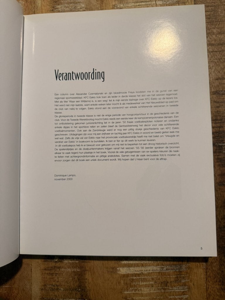 Vreugde en verdriet van KFC Eeklo - Dominique Lampo, Ophalen of Verzenden, Zo goed als nieuw, Balsport, Dominique Lampo