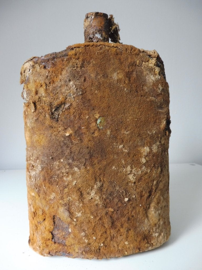 WOI Britse Veldfles Bodemvondst Somme Battle Damage, Verzamelen, Verzenden, Landmacht, Hulzen of Bodemvondsten