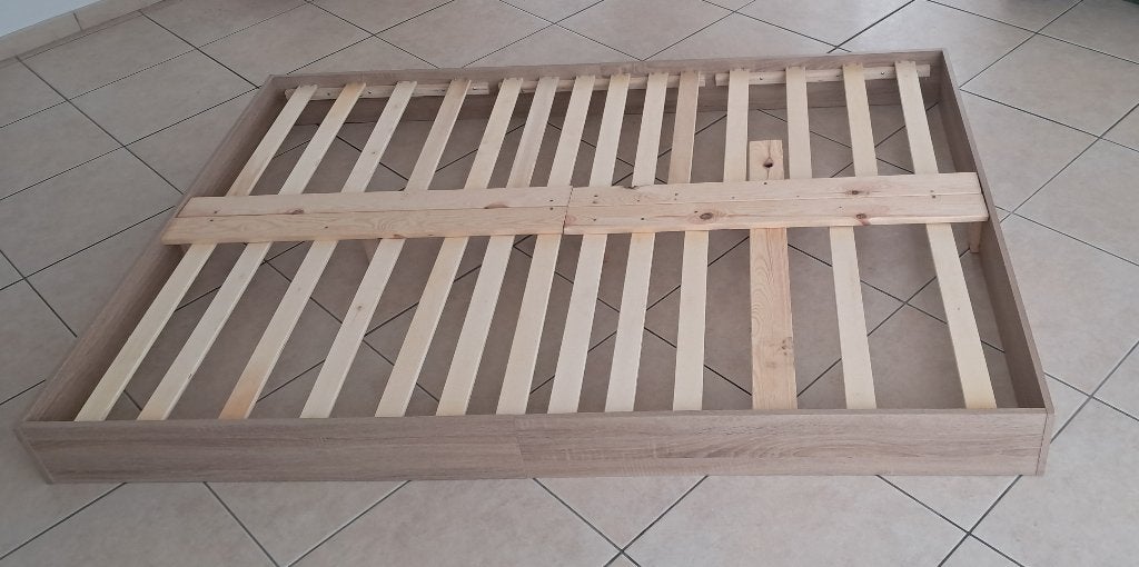 Bedframe, Huis en Inrichting, Slaapkamer | Bedden, Ophalen, Beige, Tweepersoons, 140 cm