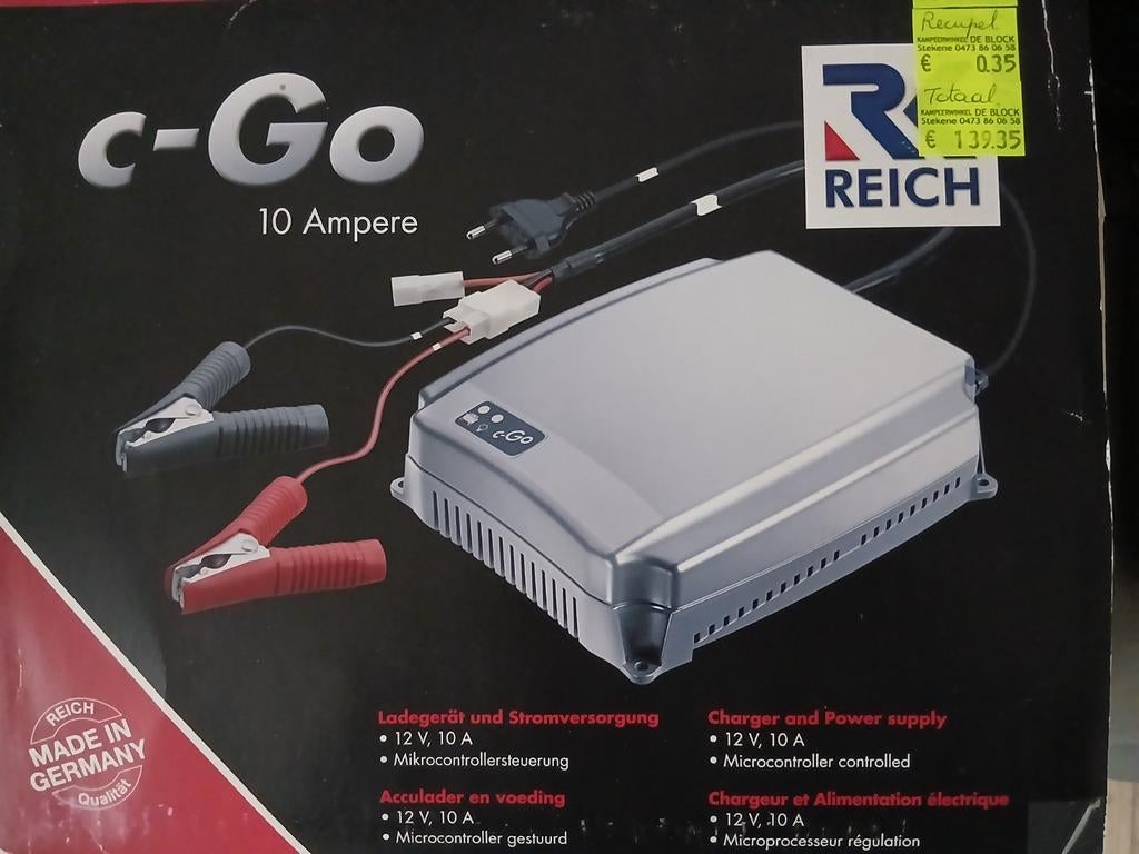 Acculader voor caravan of camper, Ophalen