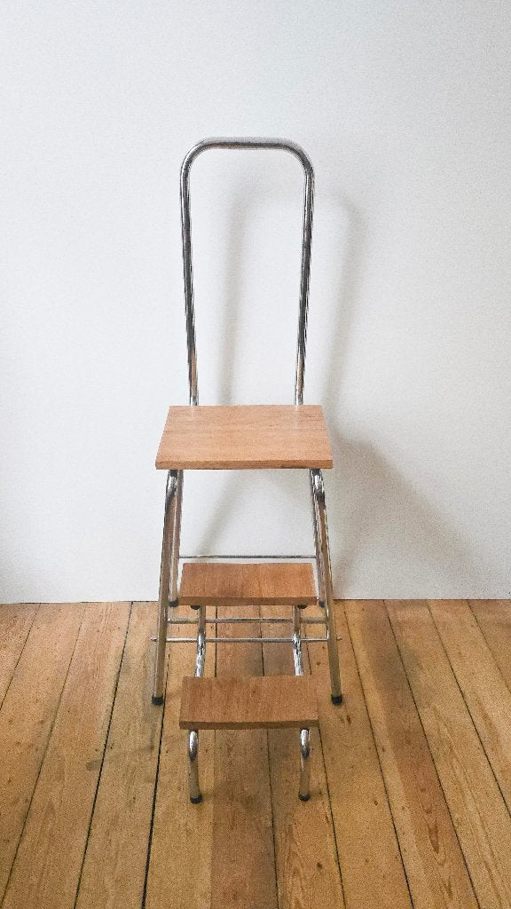 Vintage BRABANTIA trapladder - Plantenhouder metaal en hout, Ophalen of Verzenden, Zo goed als nieuw, Opvouwbaar of Inschuifbaar