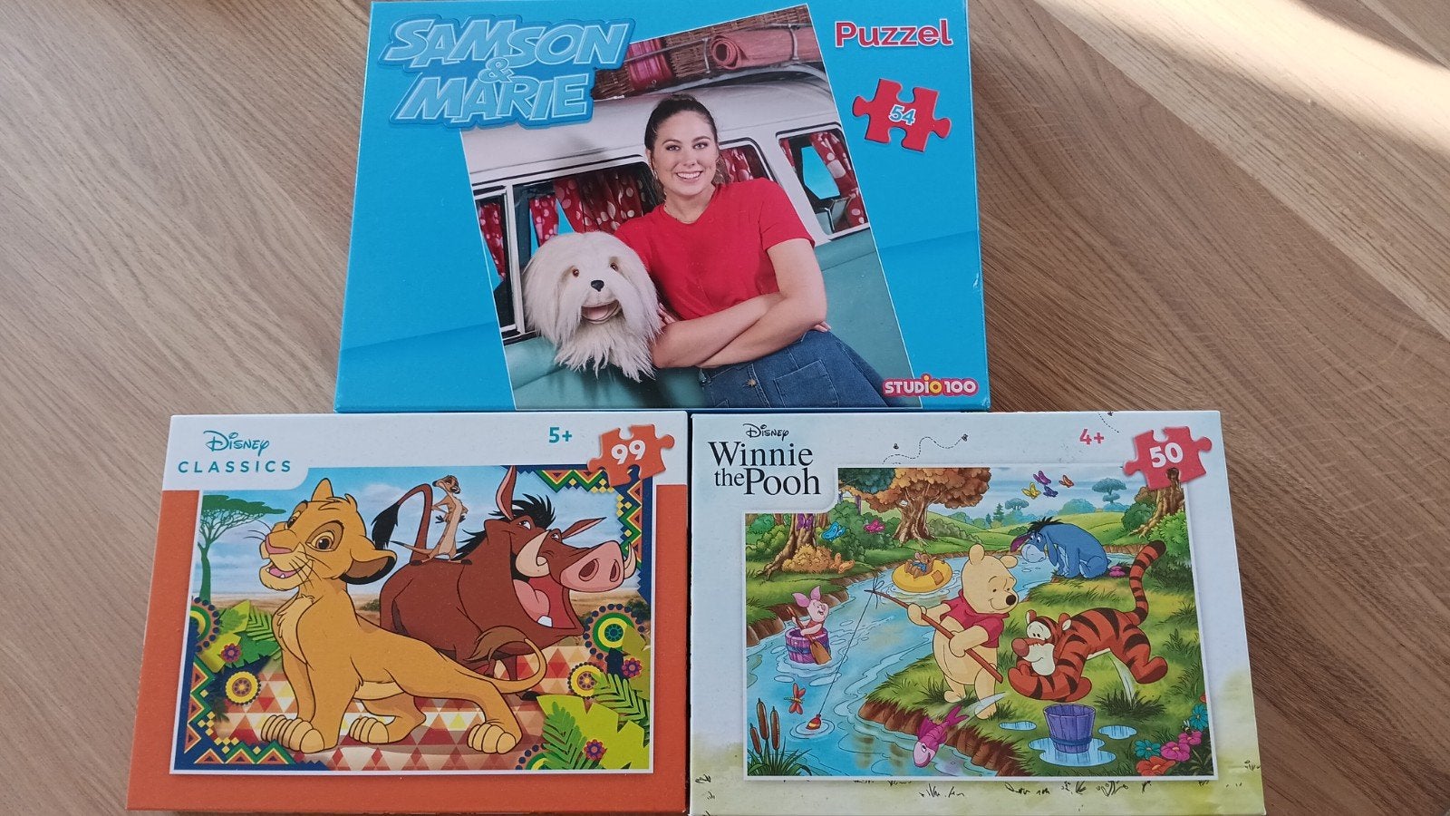 3 puzzels, Ophalen