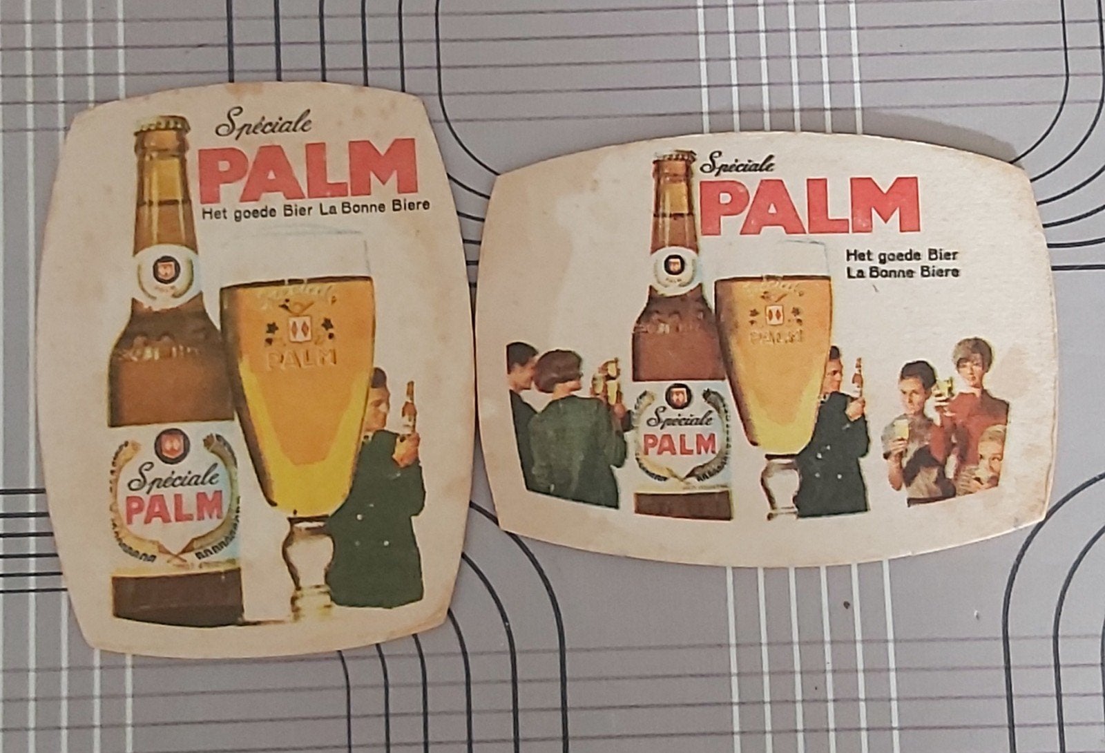Palm oude bierviltjes 2 stuk, Ophalen of Verzenden, Gebruikt
