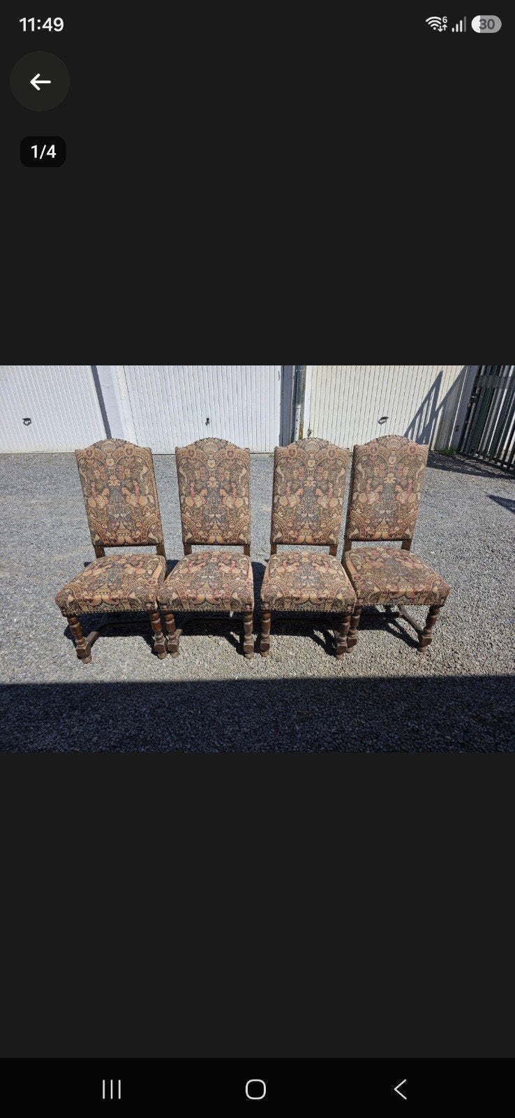 chaise Louis 13, Enlèvement ou Envoi