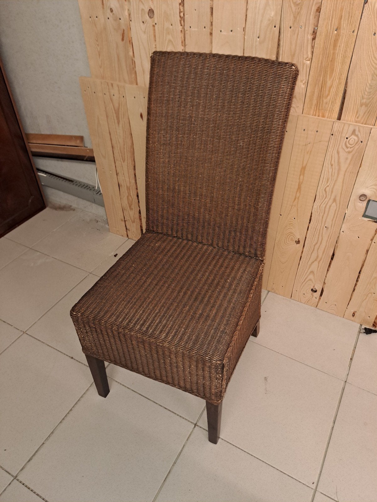 Loome stoelen 8st, Ophalen, Zo goed als nieuw, Bruin, Vijf, Zes of meer stoelen