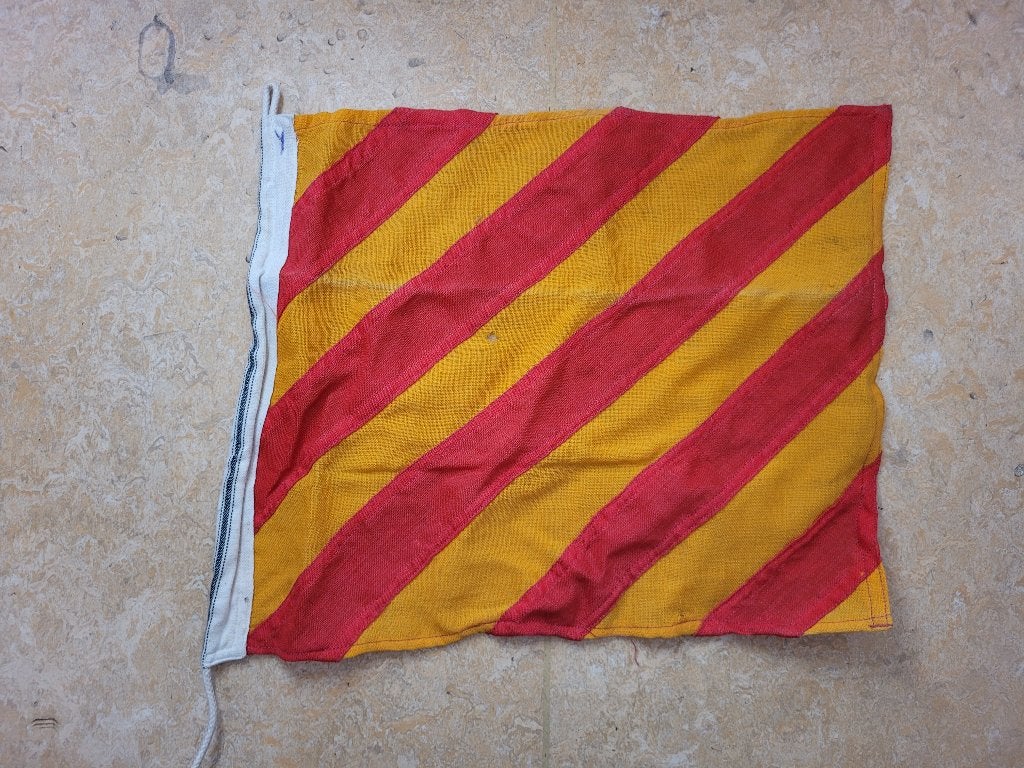 drapeau coton signalisation maritime vintage, Divers, Enlèvement ou Envoi, Utilisé