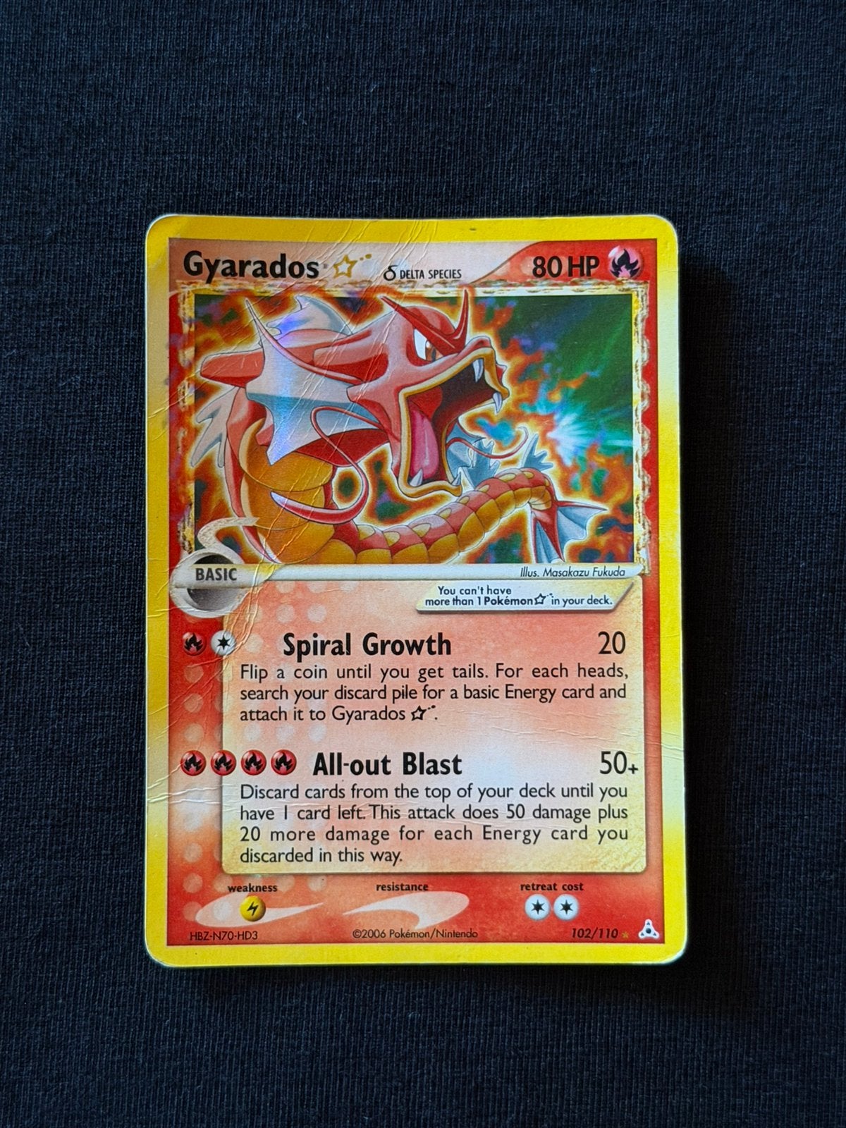 Gyarados Gold Star, Ophalen, Zo goed als nieuw