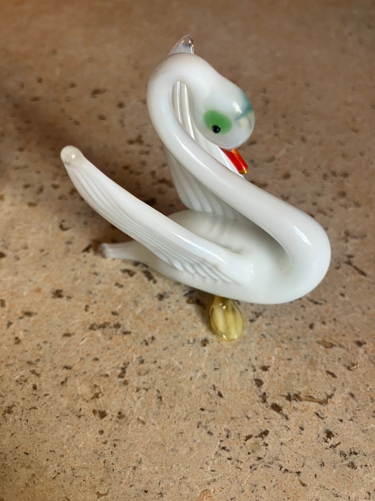 Zwaantje wit glas murano stijl, Antiek en Kunst, Ophalen