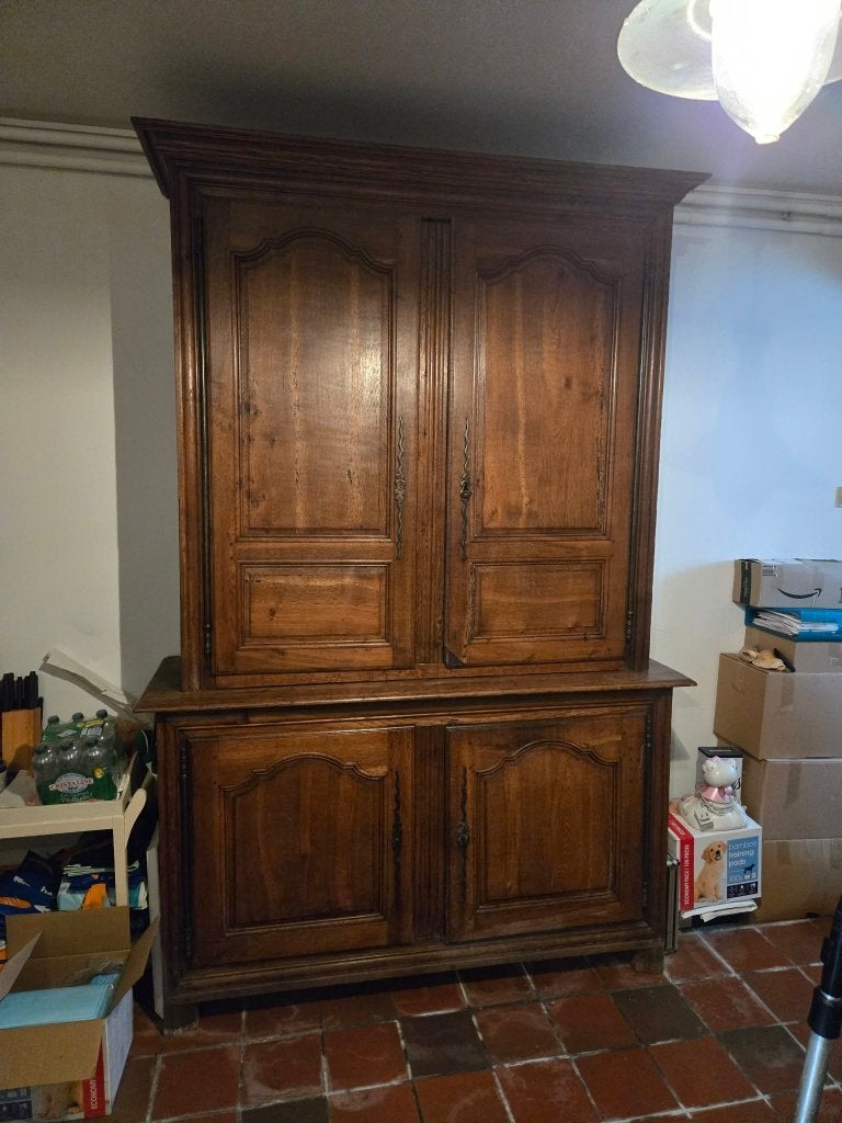 Buffet Deux-Corps en Chêne Lorraine Louis XIV Certifié, Enlèvement