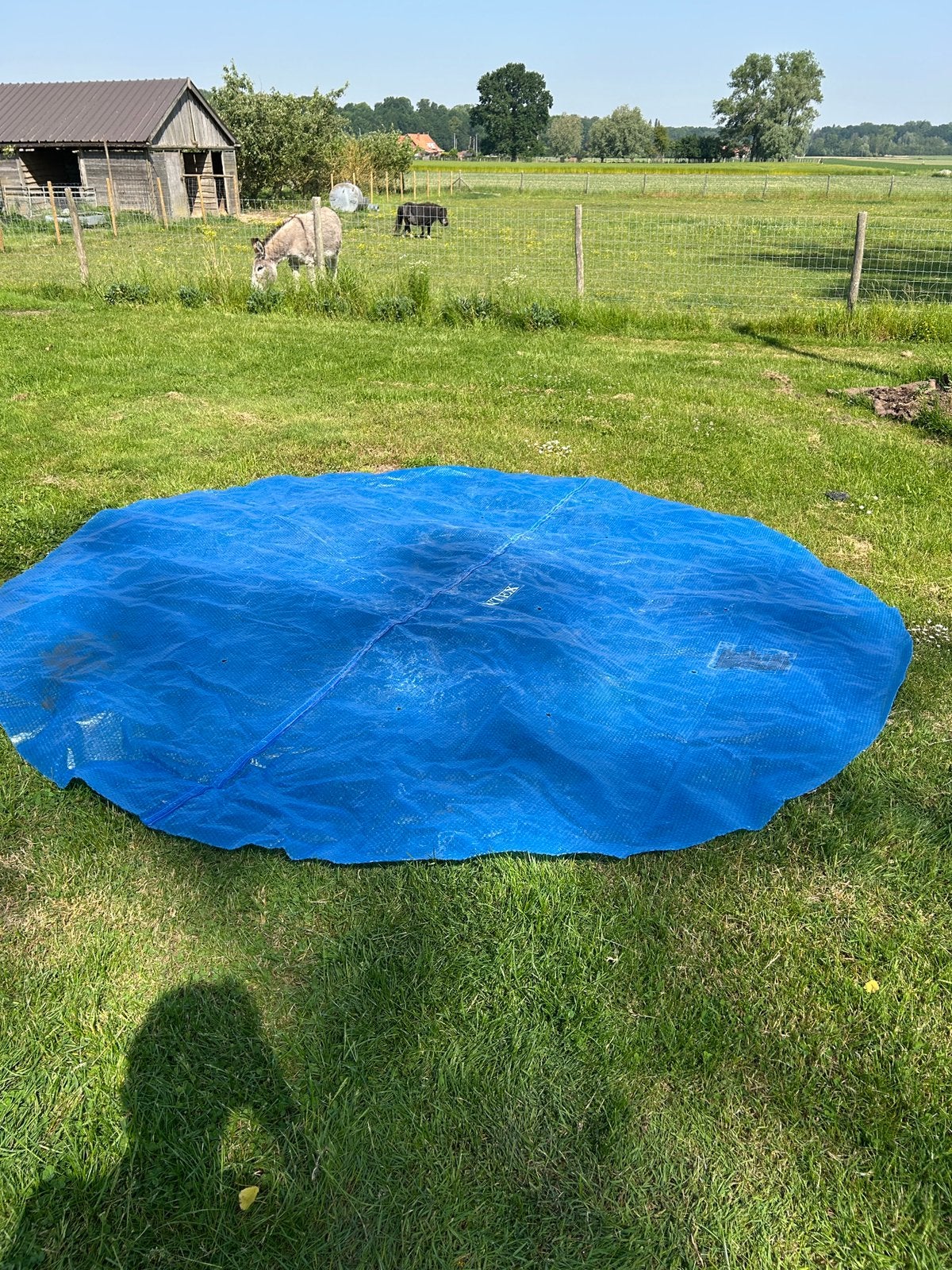 Solar noppenfolie INTEX 3,3m rond, Tuin en Terras, Ophalen, Rond, 300 cm of meer, Zo goed als nieuw