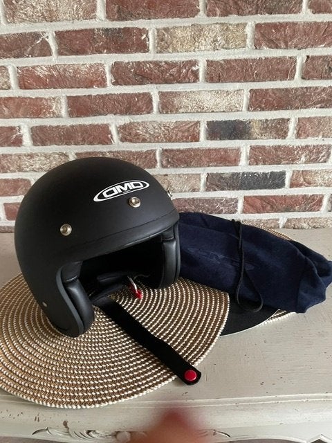 Motohelm DMD Vintage – Mat Zwart – Kleine maat S, Ophalen, Gebruikt