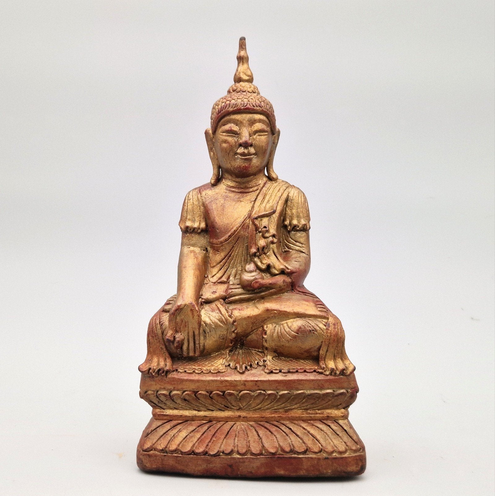 bouddha en bois doré, Enlèvement, Bois, Doré