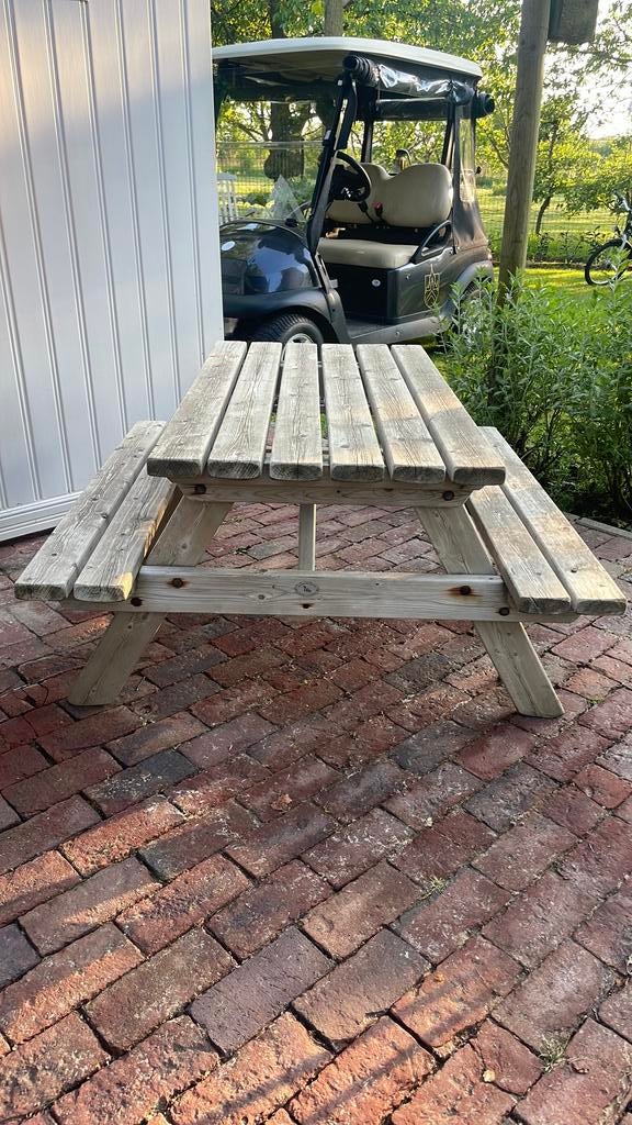 Picknick bank kindermaat, Ophalen, Gebruikt, Hout