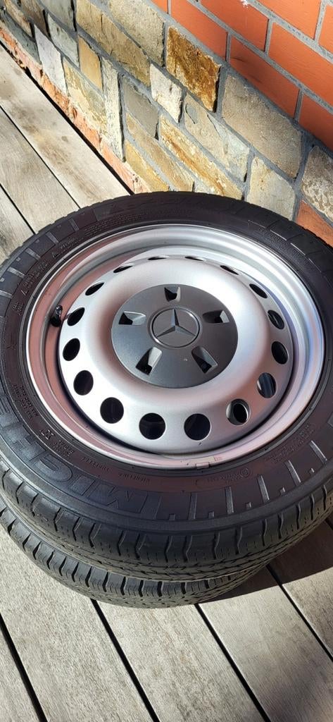 Michelin banden met stalen velgen van Mercedes, Auto-onderdelen, Banden en Velgen, Ophalen, Band(en)