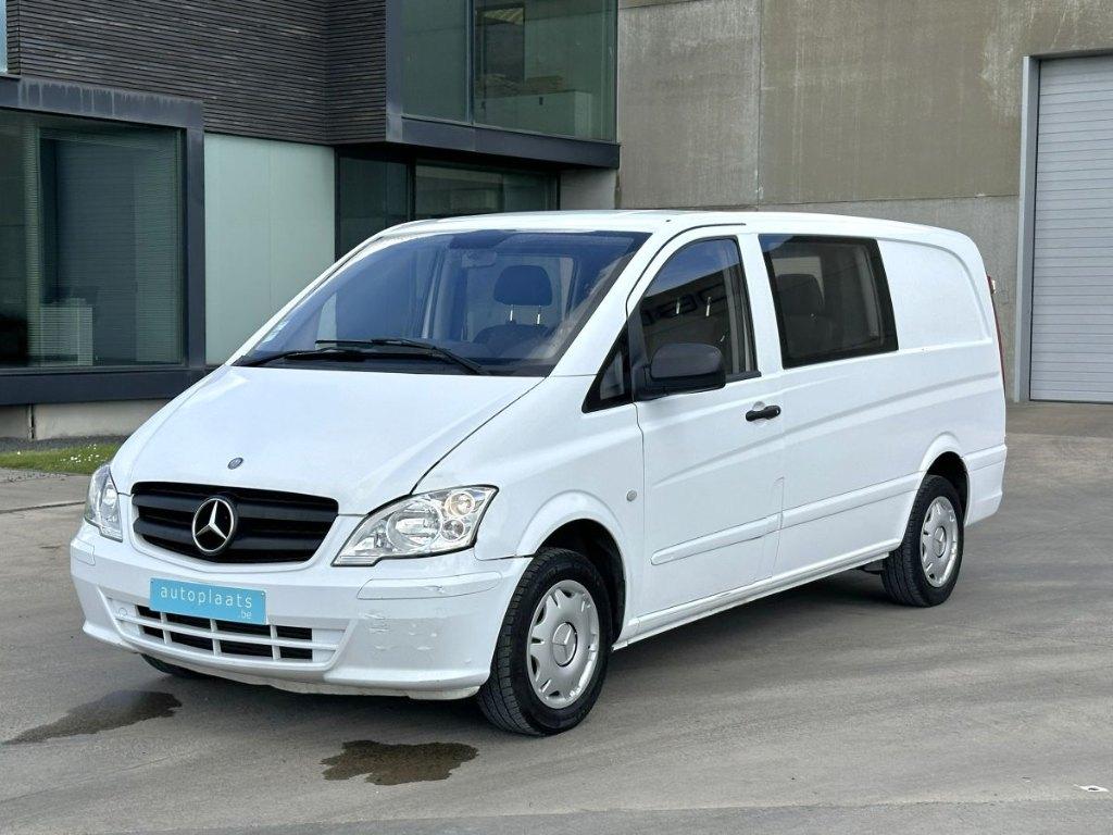 Mercedes Vito 2.2D 2014 Dubbel Cabine 5 zitplaatsen, 100 kW, Zwart, 2000 kg, Wit