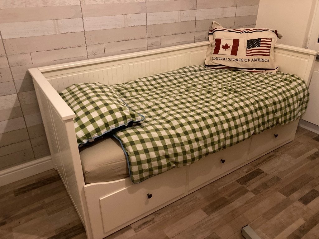 Bed met 3 opbergladen - ikea hemnes, Une personne, Landelijk, Utilisé, 200 cm