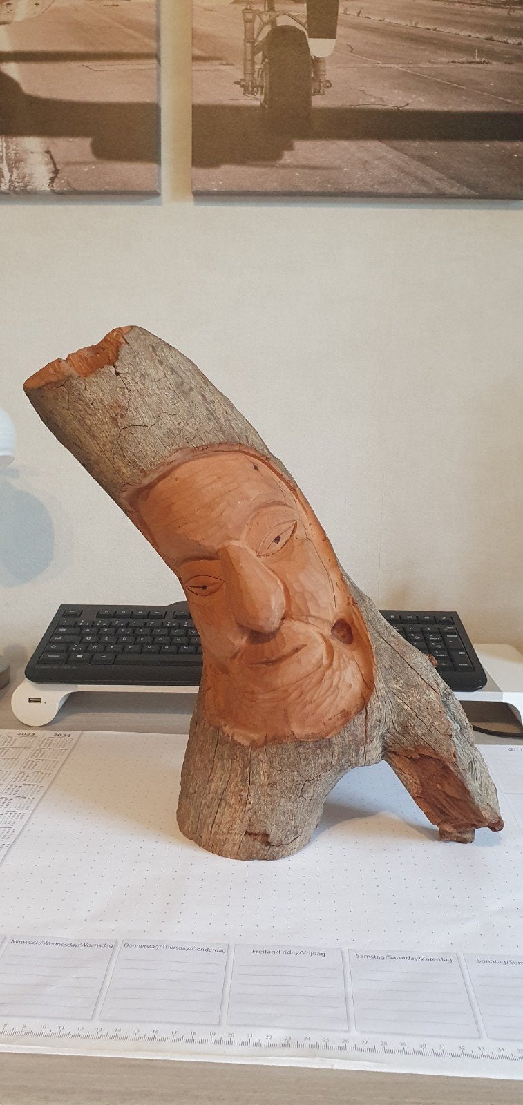Esprit forestier en bois sculpté à la main, Bois, Enlèvement ou Envoi, Brun, Fait main