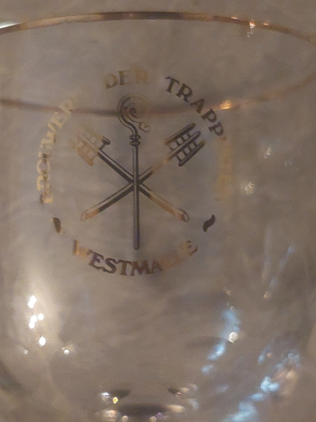 Verre à bière Westmalle Trappist vintage vers 1940-1950, Antiquités & Art, Enlèvement ou Envoi