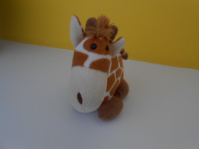 knuffel giraf 'Tiamo', Oranje, Gebruikt, Giraf, Ophalen of Verzenden