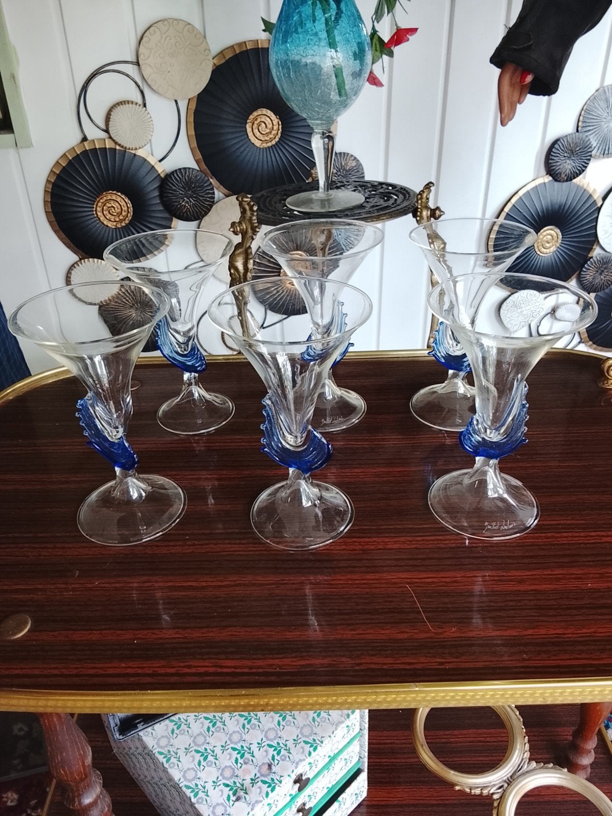 verres d'art soufflés à la main signés Ludovic Guittet, Antiquités & Art, Enlèvement