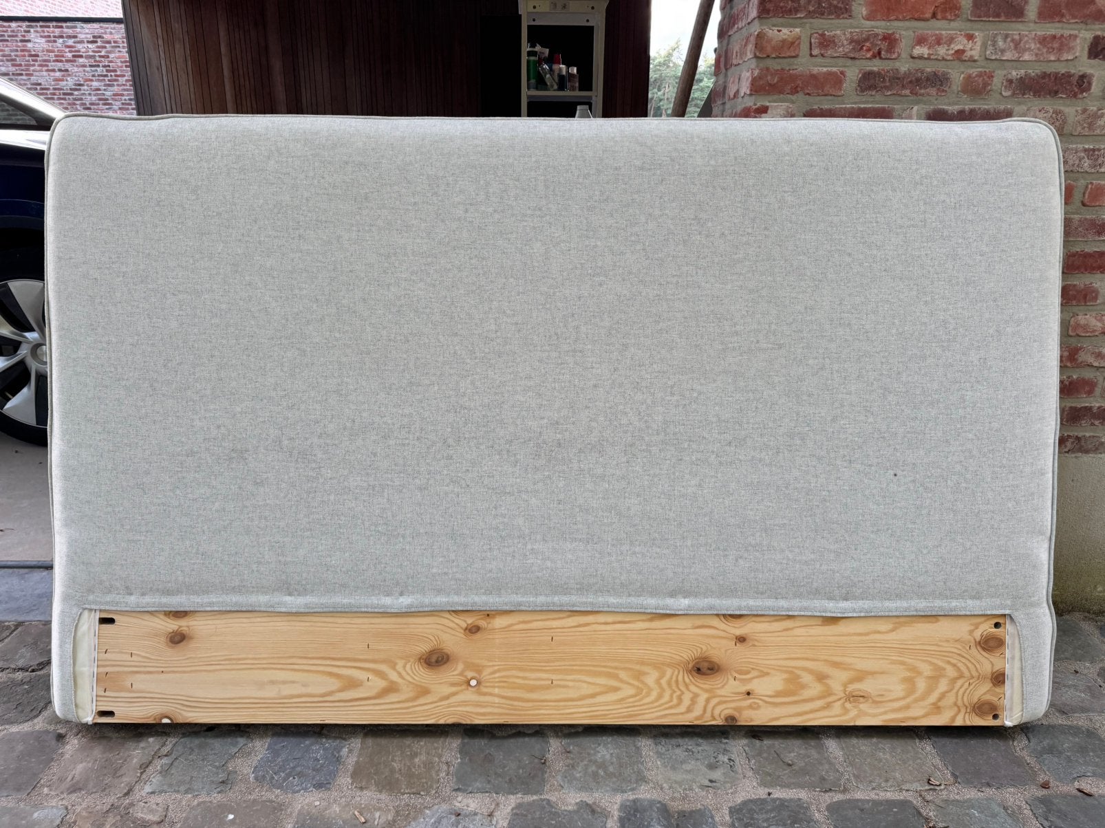 Hoofdeinde Bed Ikea 180cm, Huis en Inrichting, Slaapkamer | Bedden, Ophalen, Zo goed als nieuw, Beige