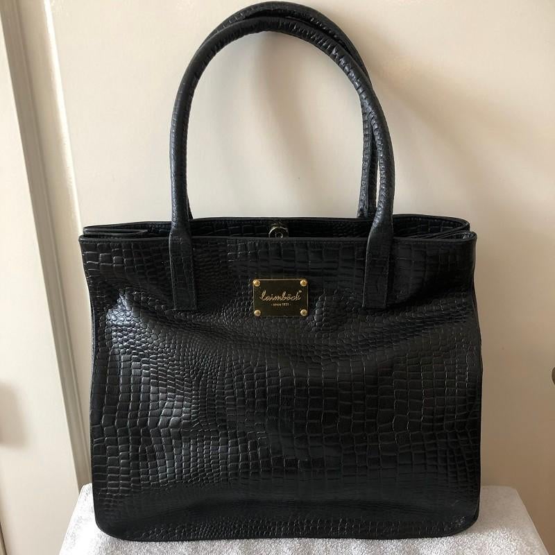 Leren tas shopper met crocoprint Laimbock Tridente handtas, Handtassen en Accessoires, Tassen | Damestassen, Ophalen of Verzenden
