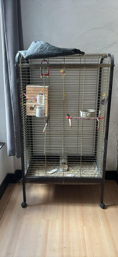 Grote vogel kooi, Dieren en Toebehoren, Vogels | Hokken en Kooien, Ophalen, Zo goed als nieuw, Aluminium, Vogelkooi