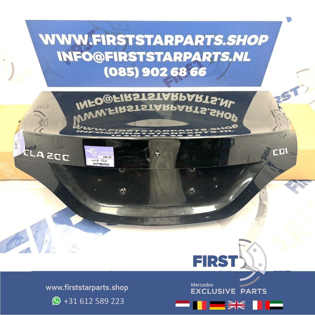 W117 C117 KOFFERBAK ACHTERKLEP ZWART CLA KLASSE SEDAN KOFFER, Gebruikt, -, Ophalen of Verzenden, -
