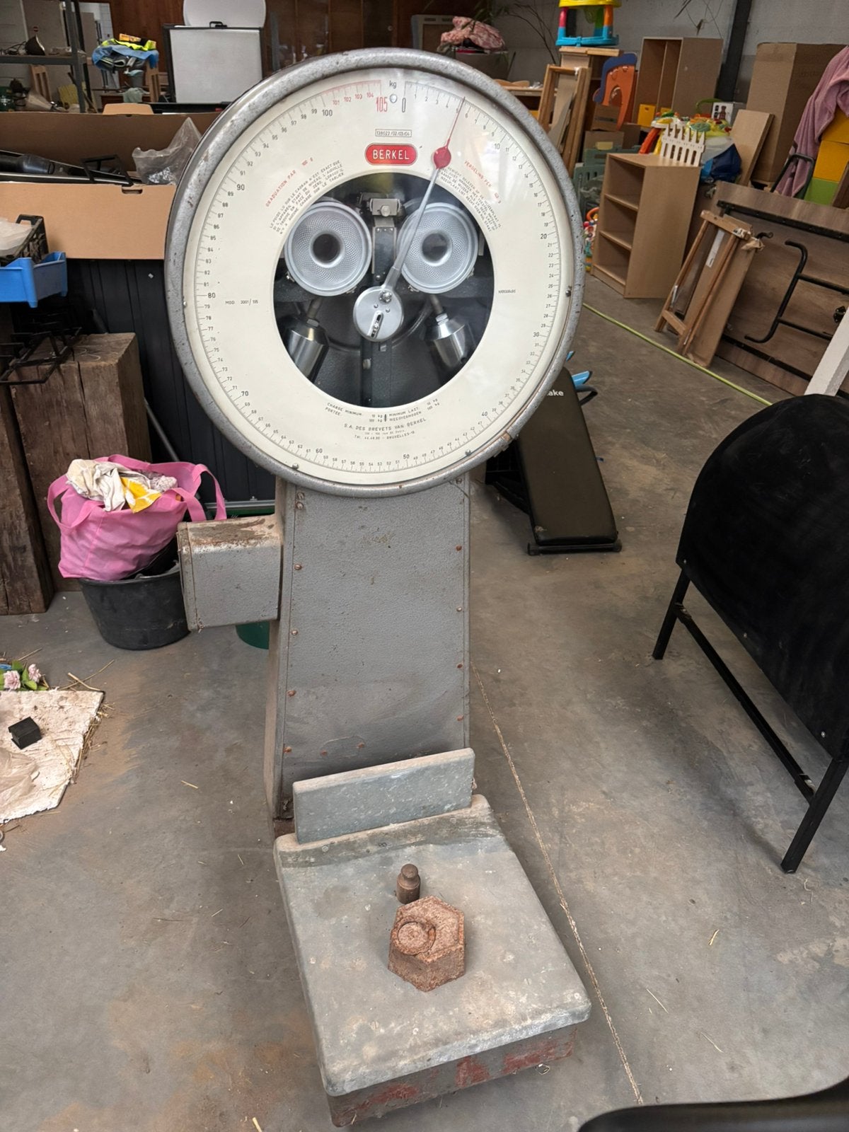 Antieke Berkel vloerweegschaal Type 3000, Antiek en Kunst, Ophalen