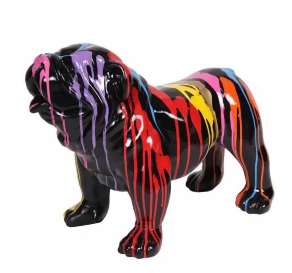 engels bulldog polyester beeld, Antiquités & Art, Statue, Art deco, Abstrait, Europe