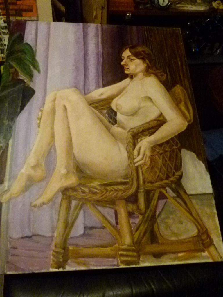 vintage naakt Legein 80er jaren op canvas (1), Enlèvement ou Envoi