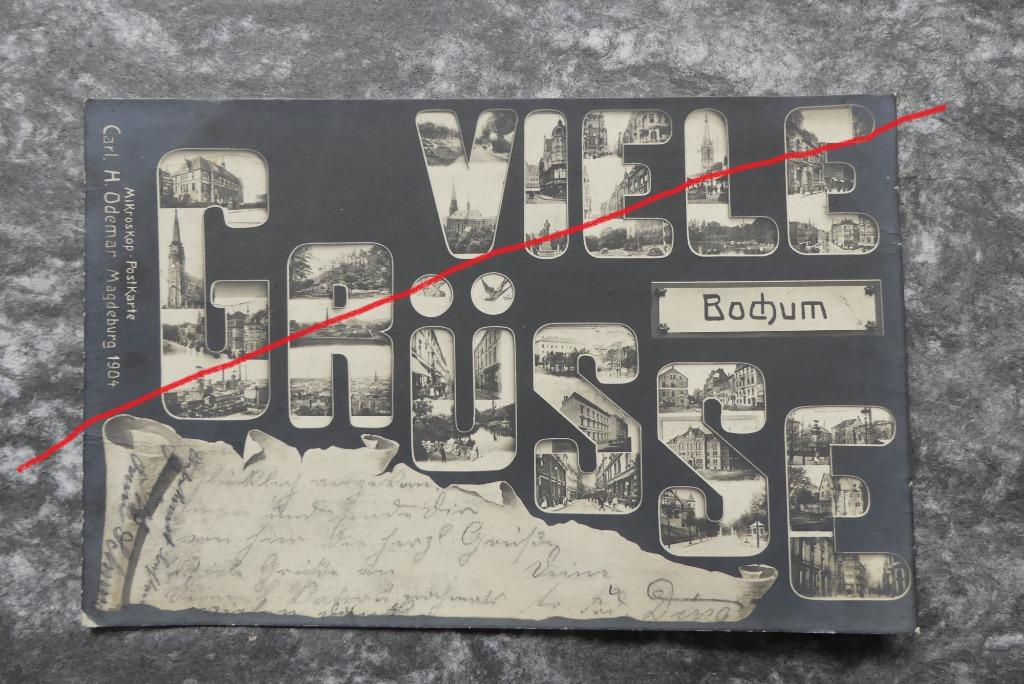Postkaart 11/4/1906 Viele Grüsse Bochum, Duitsland, Ophalen of Verzenden, Voor 1920, Gelopen, Duitsland