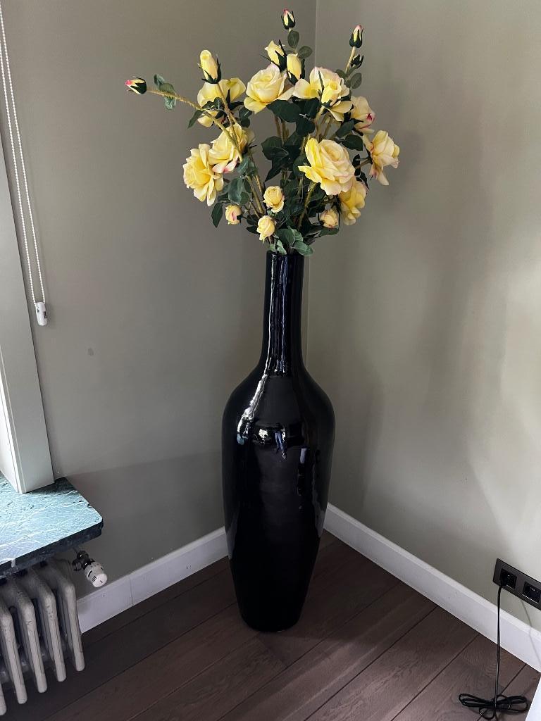 Grote Zwarte Vaas - Elegante Decoratie, Ophalen, Nieuw, Zwart