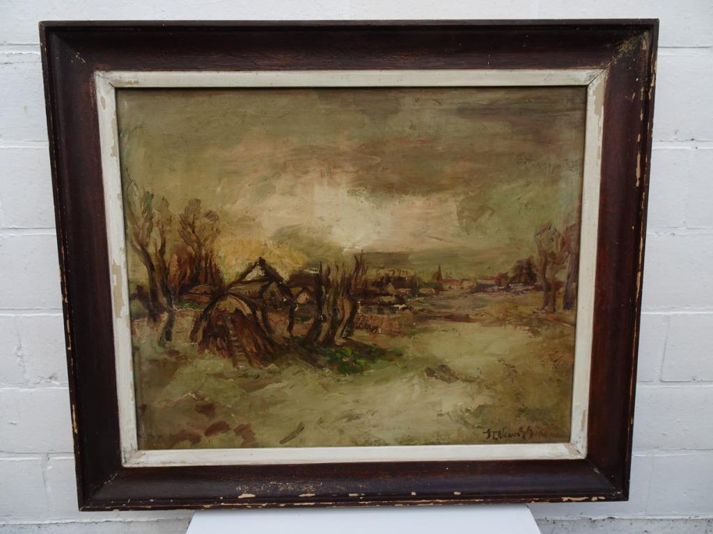 OLIE DOEK STEFAAN VAN GHELUWE KORTRIJK PERMEKE STIJL, Antiek en Kunst, Ophalen of Verzenden
