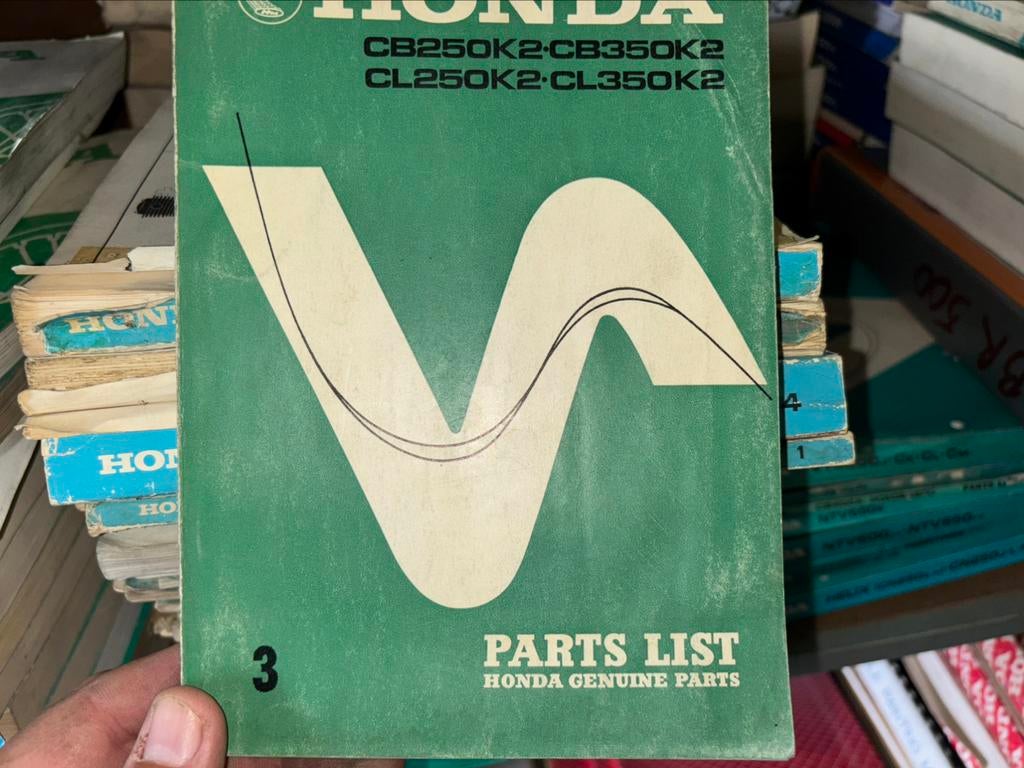 Partsmanual Honda CB250/CB350 K2, Motoren, Ophalen of Verzenden, Honda