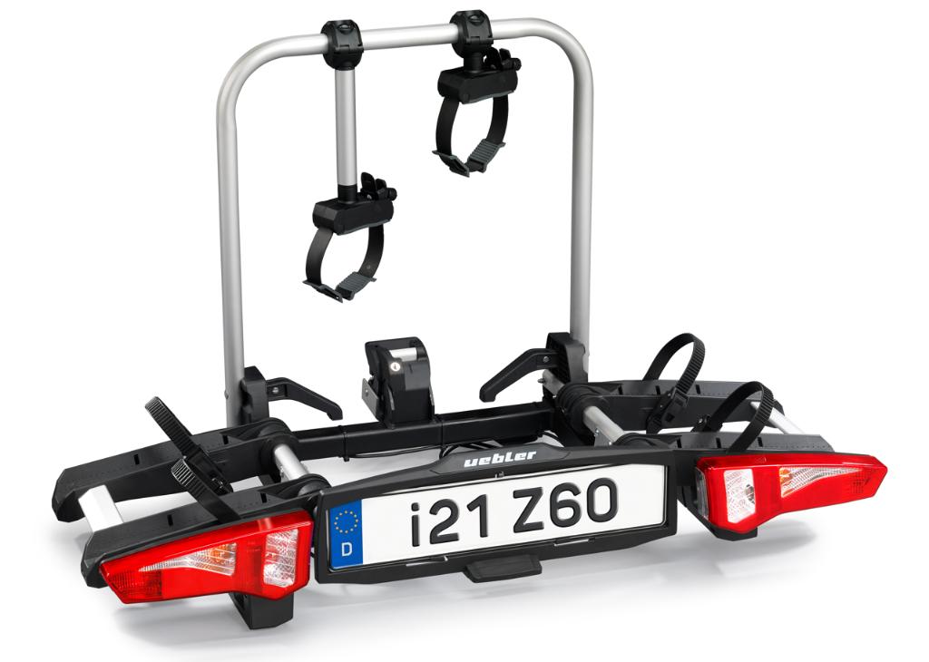 Uebler i21Z- 60 kantelbaar- 2 E-Bikes - Gratis reclametas, Auto diversen, Fietsendragers, Nieuw, Trekhaakdrager, 2 fietsen, Brede banden