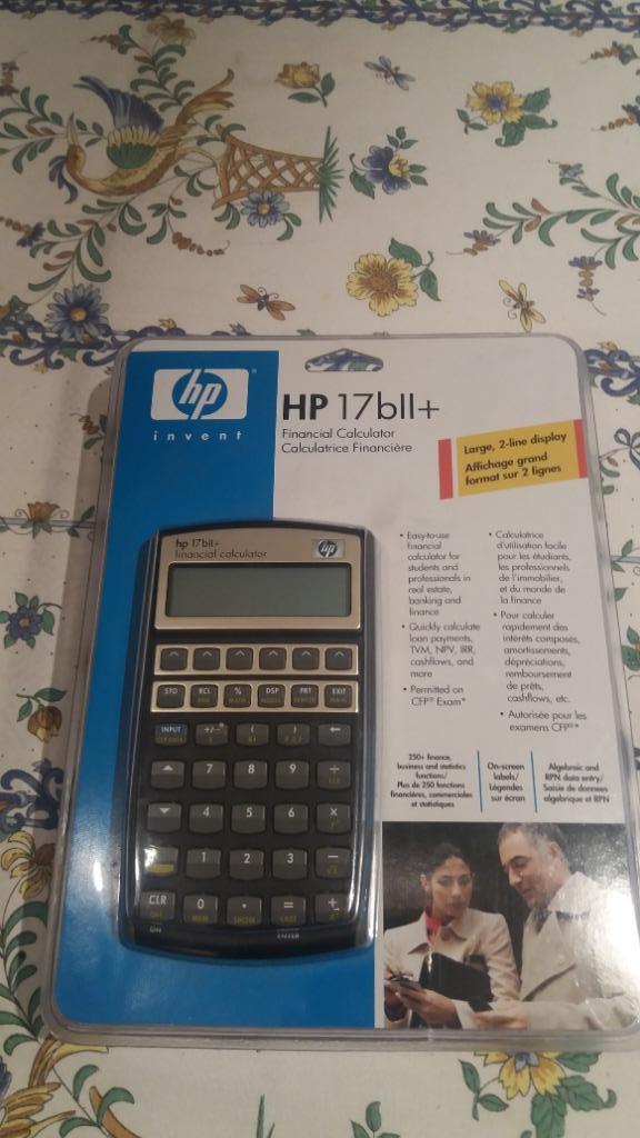 Calculatrice financière HP 17bll+, Enlèvement