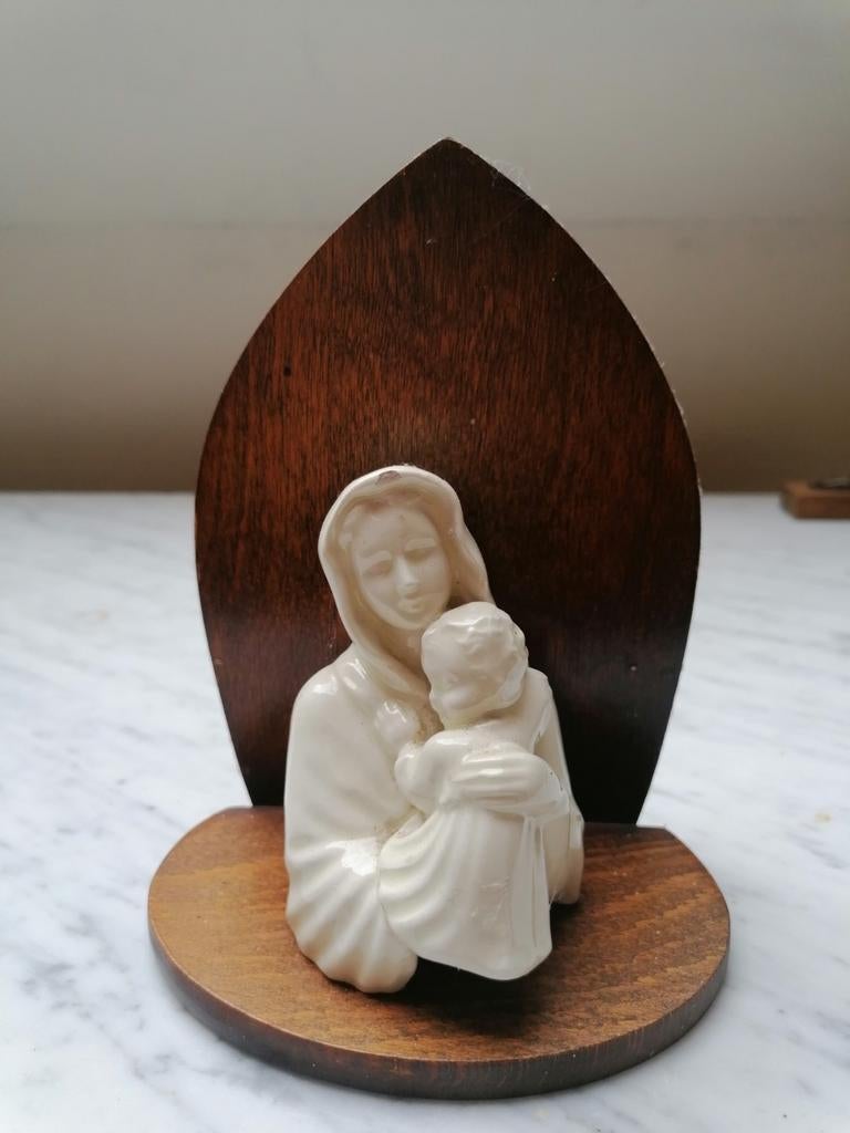 Saint-Clément porselein beeld – Maria met kind, Verzamelen, Religie, Gebruikt, Beeld(je), Ophalen
