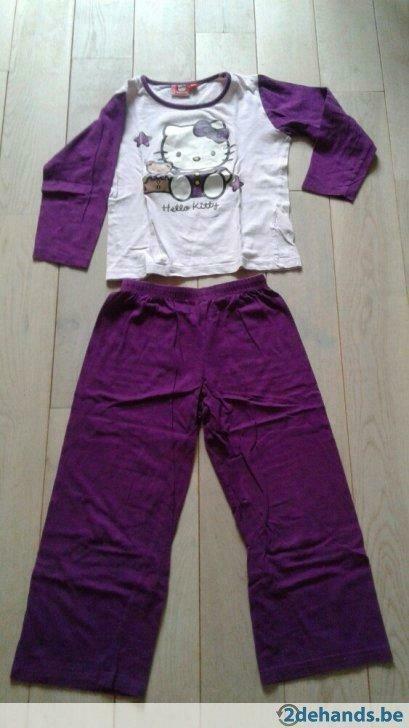 Pyjama Hello Kitty maat 122/128, Ophalen of Verzenden, Gebruikt, Meisje, Nacht- of Onderkleding