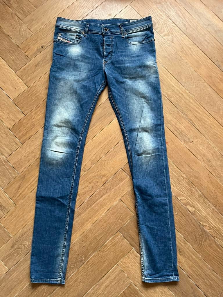 Diesel SLEENKER broek jeans W32 L34 stretch Z.G.A.N, Ophalen of Verzenden, Zo goed als nieuw, Blauw, W32 (confectie 46) of kleiner