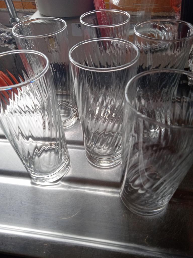6 longdrink of limonade glazen, Enlèvement ou Envoi
