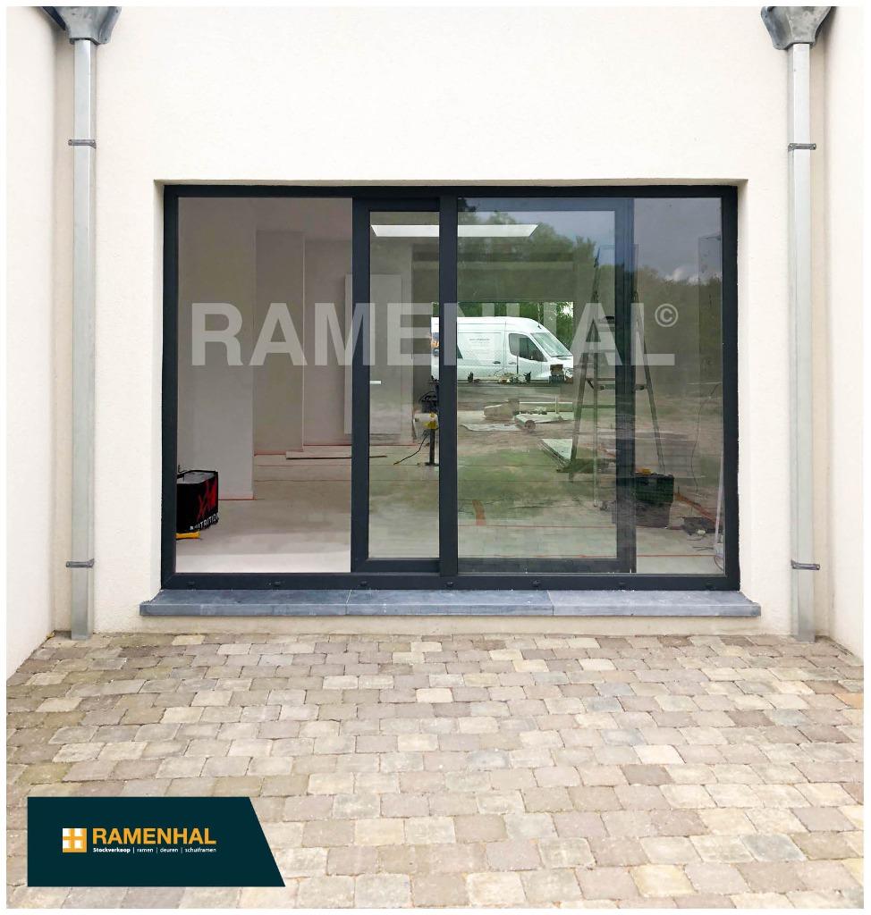 pvc garagedeur, ramen, kozijnen, raam, kozijn, buitendeur,, Kunststof, Ramenhal, Ophalen of Verzenden, Inclusief glas