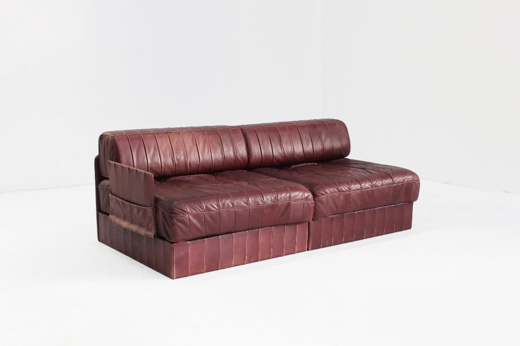 Vintage De Sede DS 88 modulaire sofa leer Zwitserland 1970, Antiek en Kunst, Ophalen