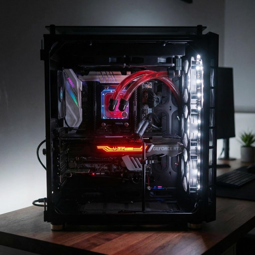 High-End Gaming PC – RTX 3080 – 24-Core AMD CPU, HDD, 32 GB, Custom Build, Comme neuf