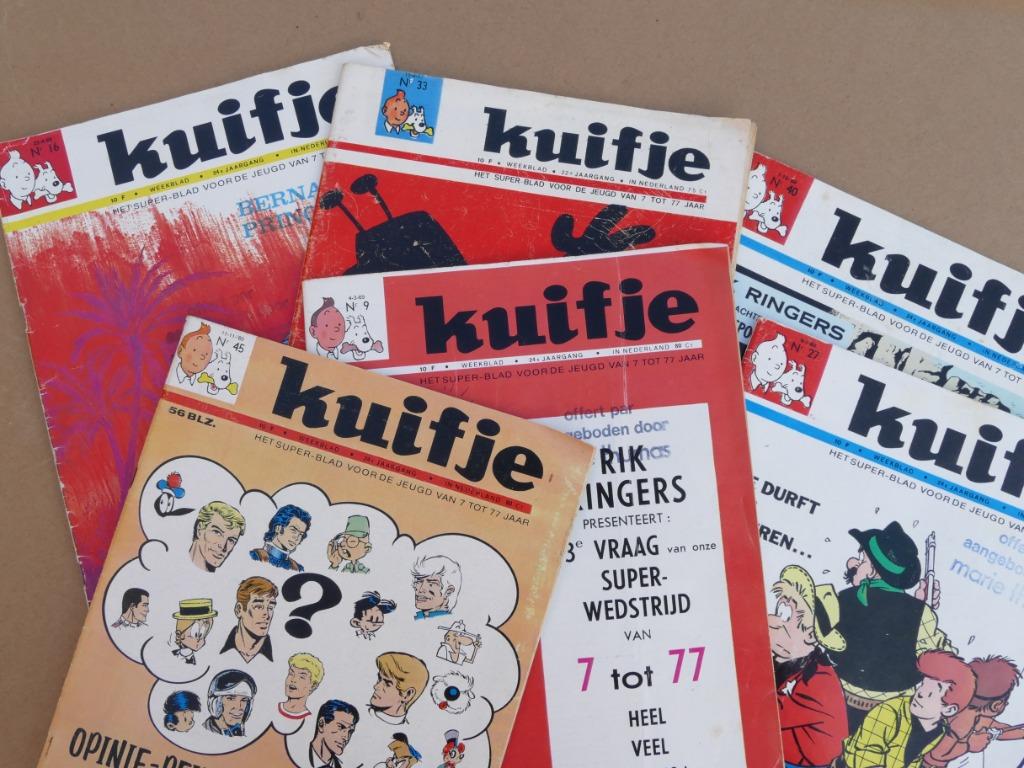 6 Kuifje strip weekbladen 1967-1969, Boeken, Meerdere stripboeken, Ophalen of Verzenden, Gelezen