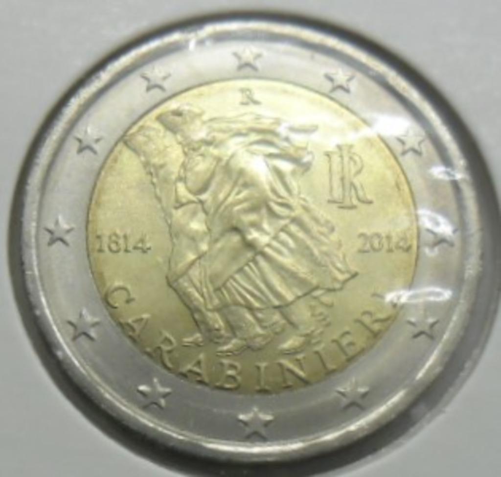 2 euro commémorative 2014 Italie "carabiniers". UNC., Envoi, Italie, 2 euros, Monnaie en vrac