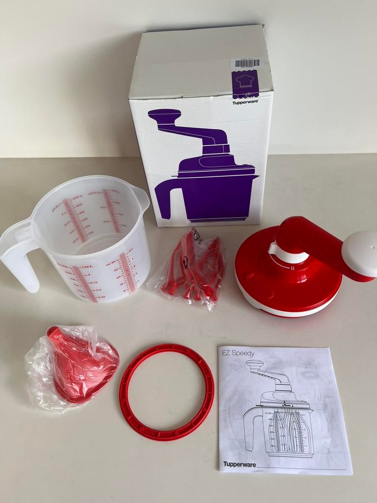 NIEUW! DuoChef EZ Speedy - Tupperware, Huis en Inrichting, Keuken | Tupperware, Nieuw, Rood, Ophalen of Verzenden